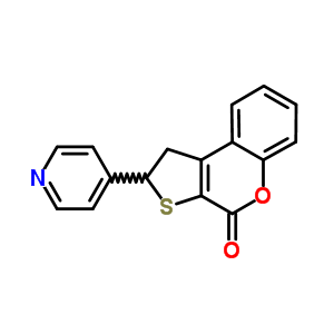 2-(4-Pyridinyl)-1,2-dihydro-4h-thieno[2,3-c]chromen-4-one Structure,73386-48-8Structure