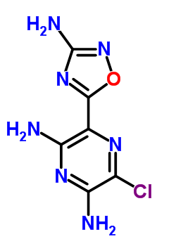 3-(3-氨基-1,2,4-噁二唑-5-基)-5-氯-2,6-吡嗪二胺结构式_73631-29-5结构式