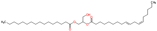 1-Palmitoyl-2-linoleoyl-rac-glycerol Structure,73649-99-7Structure