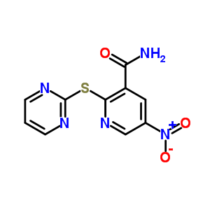 5-Nitro-2-pyrimidin-2-ylsulfanyl-pyridine-3-carboxamide Structure,73768-59-9Structure