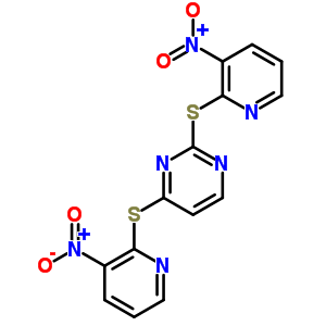 2,4-Bis[(3-nitropyridin-2-yl)sulfanyl]pyrimidine Structure,73768-64-6Structure