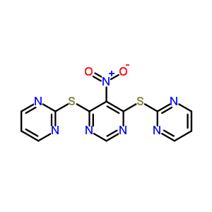 5-Nitro-4,6-bis(pyrimidin-2-ylsulfanyl)pyrimidine Structure,73768-69-1Structure