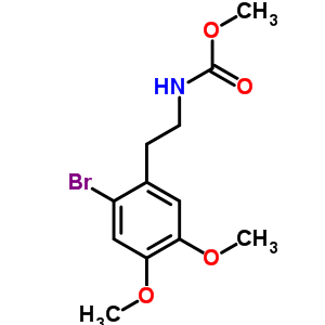 N-[2-(2-溴-4,5-二甲氧基苯基)乙基]-氨基甲酸甲酯结构式_74054-31-2结构式