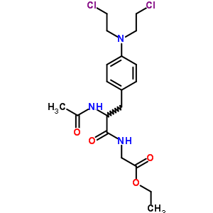 Ethyl 2-[[2-acetamido-3-[4-[bis(2-chloroethyl)amino]phenyl]propanoyl]amino]acetate Structure,7409-39-4Structure