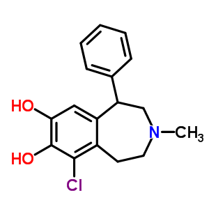 3-Methyl-6-chloro-7,8-dihydroxy-1-phenyl-2,3,4,5-tetrahydro-1h-3-benzazepine Structure,74115-04-1Structure