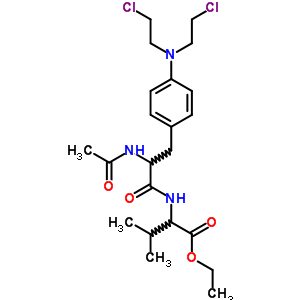 Ethyl 2-[[2-acetamido-3-[4-[bis(2-chloroethyl)amino]phenyl]propanoyl]amino]-3-methyl-butanoate Structure,7428-49-1Structure