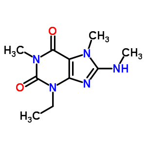 3-Ethyl-1,7-dimethyl-8-methylamino-purine-2,6-dione Structure,7464-78-0Structure