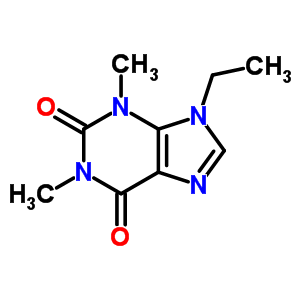 9-Ethyl-1,3-dimethyl-purine-2,6-dione Structure,7464-99-5Structure