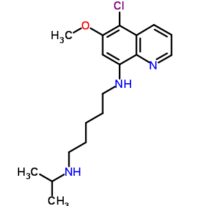 N-(5-氯-6-甲氧基-喹啉-8-基)-n-丙烷-2-基-戊烷-1,5-二胺结构式_7467-66-5结构式