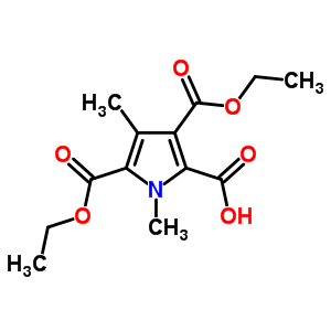 3,5-Bis(ethoxycarbonyl)-1,4-dimethyl-pyrrole-2-carboxylic acid Structure,7467-76-7Structure