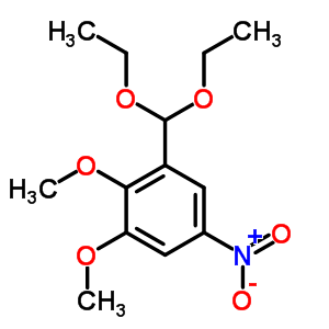 Benzene,1-(diethoxymethyl)-2,3-dimethoxy-5-nitro- Structure,7467-96-1Structure