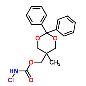 Carbamic acid, chloro-,(5-methyl-2,2-diphenyl-m-dioxan-5-yl)methyl ester (8ci) Structure,7468-35-1Structure