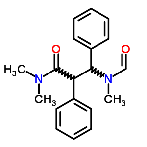 Benzenepropanamide, b-(formylmethylamino)-n,n-dimethyl-a-phenyl- Structure,7468-38-4Structure