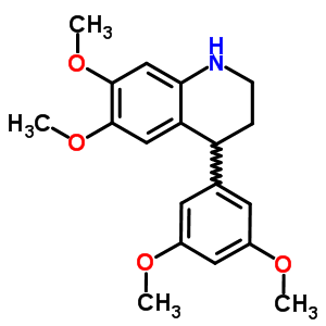 Quinoline,4-(3,5-dimethoxyphenyl)-1,2,3,4-tetrahydro-6,7-dimethoxy- Structure,7473-33-8Structure