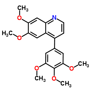 6,7-Dimethoxy-4-(3,4,5-trimethoxyphenyl)quinoline Structure,7473-34-9Structure