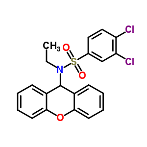 3,4-Dichloro-n-ethyl-n-(9h-xanthen-9-yl)benzenesulfonamide Structure,7473-54-3Structure