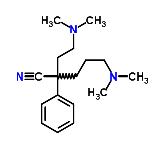 5-Dimethylamino-2-(2-dimethylaminoethyl)-2-phenyl-pentanenitrile Structure,7475-71-0Structure