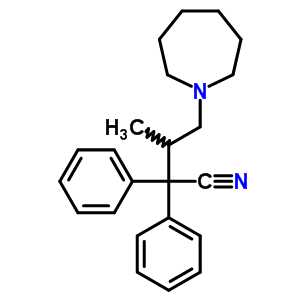 4-(氮杂环庚烷-1-基)-3-甲基-2,2-二苯基-丁腈结构式_7475-82-3结构式