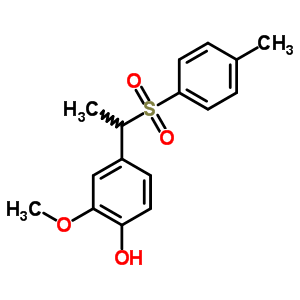 2-Methoxy-4-[1-(4-methylphenyl)sulfonylethyl]phenol Structure,7478-99-1Structure