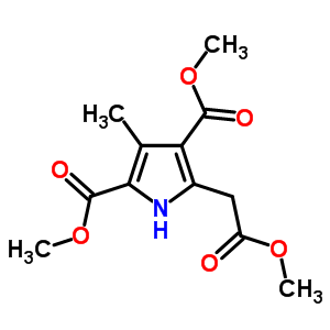 Dimethyl 5-(methoxycarbonylmethyl)-3-methyl-1h-pyrrole-2,4-dicarboxylate Structure,7494-94-2Structure