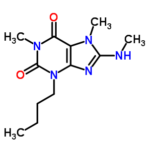 3-Butyl-1,7-dimethyl-8-methylamino-purine-2,6-dione Structure,7499-83-4Structure