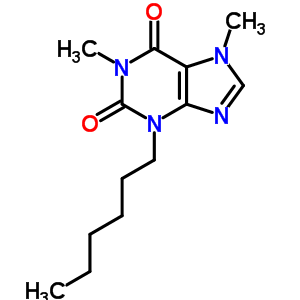 3-Hexyl-1,7-dimethyl-purine-2,6-dione Structure,7499-85-6Structure