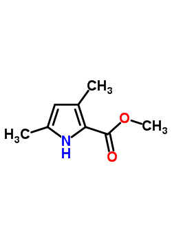 (9ci)-3,5-二甲基-1H-吡咯-2-羧酸甲酯结构式_74999-36-3结构式