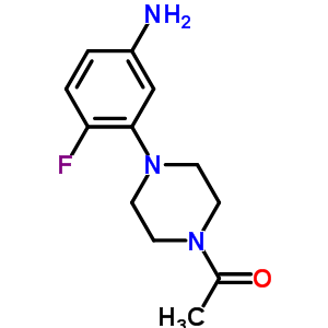 1-[4-(5-氨基-2-氟苯基)-1-哌嗪]乙酮结构式_75001-84-2结构式