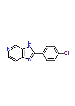 2-(4-Chlorophenyl)-1h-imidazo(4,5-c)pyridine Structure,75007-94-2Structure