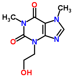 3-(2-Hydroxyethyl)-1,7-dimethyl-purine-2,6-dione Structure,7501-74-8Structure