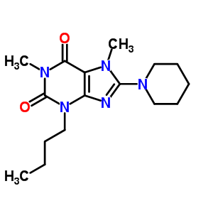 3-Butyl-1,7-dimethyl-8-(1-piperidyl)purine-2,6-dione Structure,7504-45-2Structure