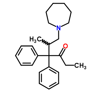 6-(氮杂环庚烷-1-基)-5-甲基-4,4-二苯基-3-己酮结构式_7504-50-9结构式