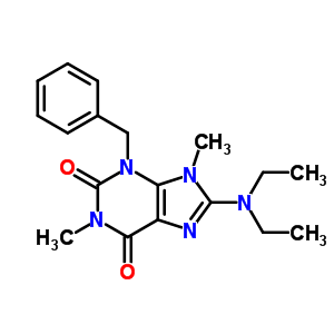 3-Benzyl-8-diethylamino-1,9-dimethyl-purine-2,6-dione Structure,7505-71-7Structure