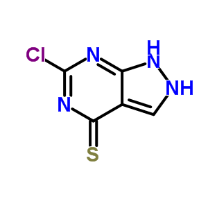 6-Chloro-1,5-dihydro-4h-pyrazolo[3,4-d]pyrimidin-4-thione Structure,7508-59-0Structure