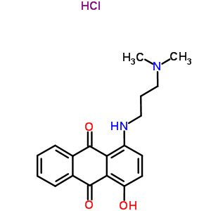 Anthraquinone, 1-((3-(dimethylamino)propyl)amino)-4-hydroxy-, monohydrochloride Structure,75199-24-5Structure