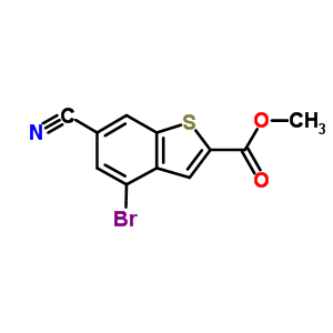 Benzo[b]thiophene-2-carboxylic acid, 4-bromo-6-cyano-, methyl ester Structure,753455-45-7Structure