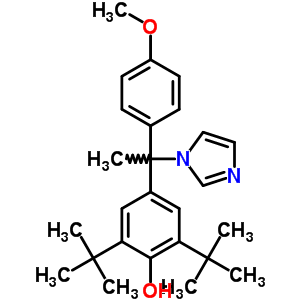 4-[1-Imidazol-1-yl-1-(4-methoxyphenyl)ethyl]-2,6-ditert-butyl-phenol Structure,75393-98-5Structure