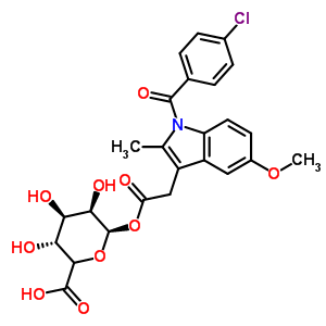 (吲哚美辛酰基)-Β-D-葡糖苷酸结构式_75523-11-4结构式