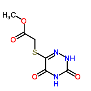 2-[(2,3,4,5-四氢-3,5-二氧代-1,2,4-噻嗪-6-基)硫代]-乙酸甲酯结构式_75621-68-0结构式