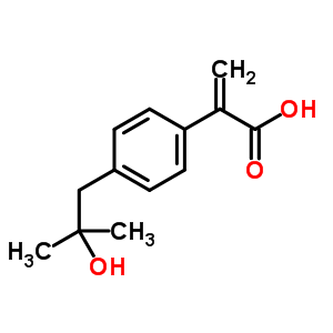 2-[P-(2-甲基-2-羟基丙基)苯基]丙酸结构式_75626-01-6结构式