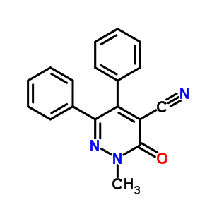 4-Pyridazinecarbonitrile, 2,3-dihydro-2-methyl-3-oxo-5,6-diphenyl- Structure,75643-77-5Structure