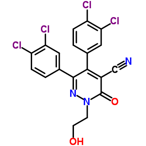 5,6-Bis(3,4-dichlorophenyl)-2-(2-hydroxyethyl)-3-oxo-2,3-dihydro-4-pyridazinecarbonitrile Structure,75660-46-7Structure