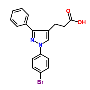 1-(4-Bromophenyl)-3-phenylpyrazole-4-propionic acid Structure,75821-70-4Structure