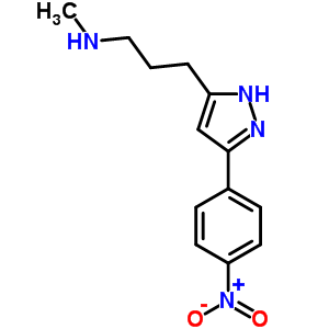 N-methyl-3-[5-(4-nitrophenyl)-2h-pyrazol-3-yl]propan-1-amine Structure,75876-02-7Structure