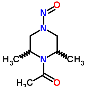 (9ci)-1-乙酰基-2,6-二甲基-4-亚硝基-哌嗪结构式_75881-17-3结构式