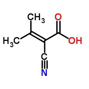 2-Cyano-3-methyl-2-butenoic acid Structure,759-21-7Structure