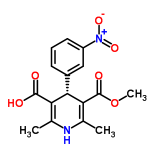 (S)-(+)-1,4-dihydro-2,6-dimethyl-4-(3-nitrophenyl)-3,5-pyridinedicarboxylic acid monomethyl ester Structure,76093-34-0Structure