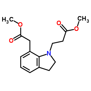 Methyl 3-[7-(methoxycarbonylmethyl)-2,3-dihydroindol-1-yl]propanoate Structure,7633-47-8Structure