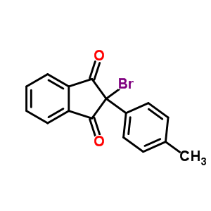 1H-indene-1,3(2h)-dione, 2-bromo-2-(4-methylphenyl)- Structure,76475-65-5Structure