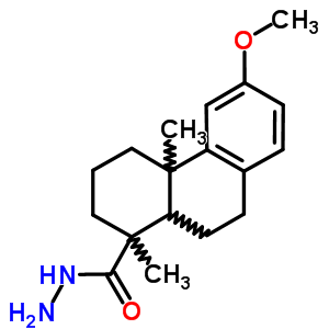 6-Methoxy-1,4a-dimethyl-2,3,4,9,10,10a-hexahydrophenanthrene-1-carbohydrazide Structure,76582-30-4Structure